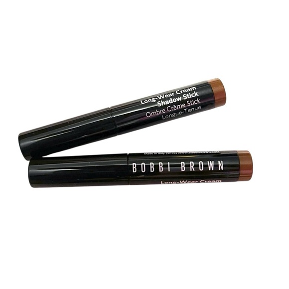 2 Pcs Bobbi Brown Long Wear Waterproof Eyeshadow Stick Golden Bronze Travel Size - Picture 1 of 7